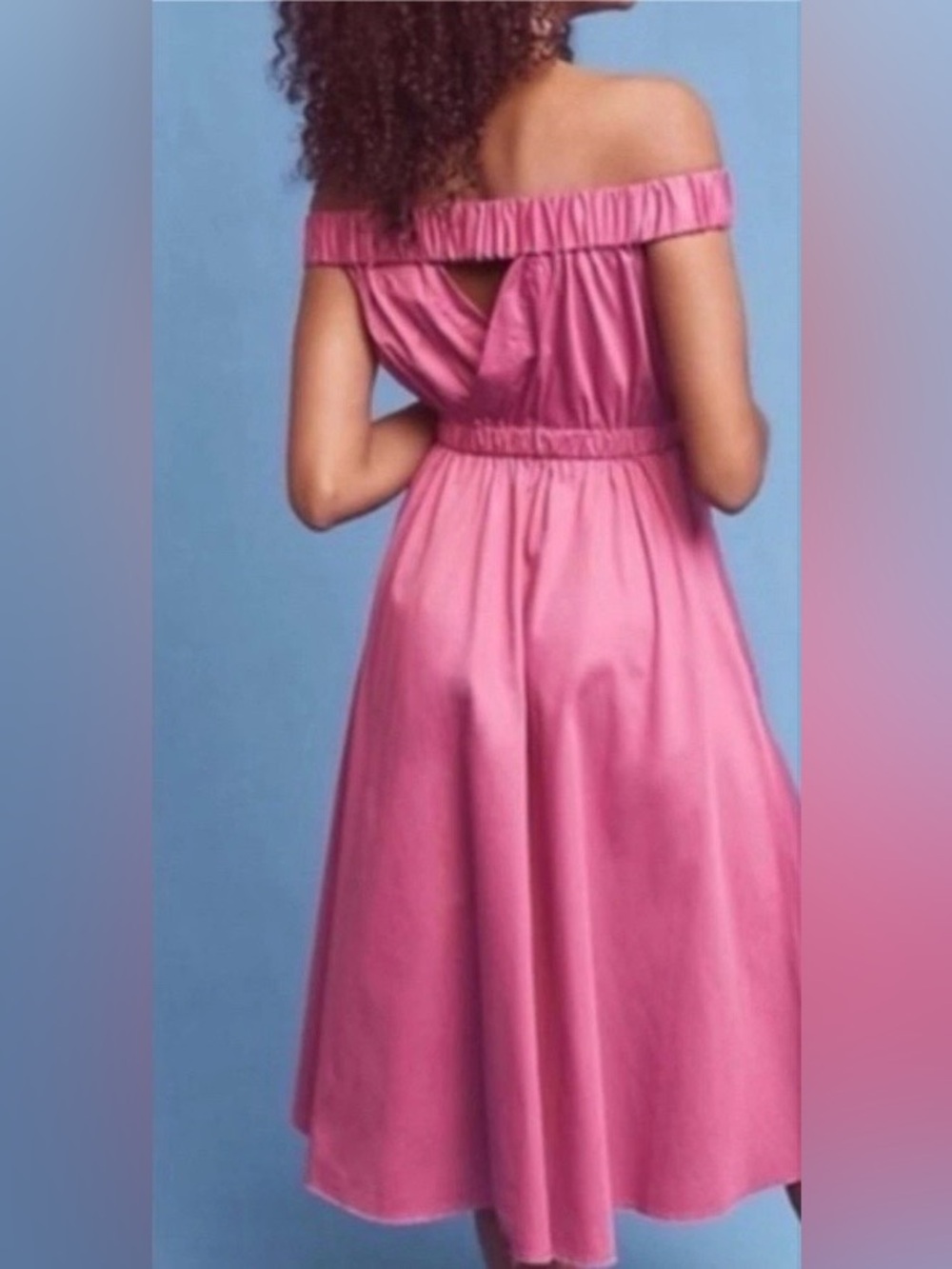 Maeve Anthropologie Mona Off The Shoulder Gathered Dress - Picture 2 of 11